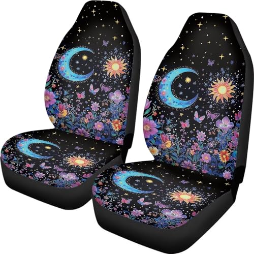 Housses de siège de voiture avant universelles 52x138cm pour auto, SUV et camionnette, lot de 2