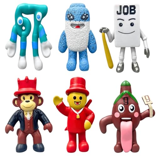 Steal a Brainrot Figures, Lot de 6 Figurines Italiennes Brainrot, 3D Brainrot Animal Figurine, Figurines de Collection Cadeau Créatif pour Collection...