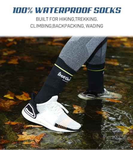 TOURGO Waterproof Socks Men Women, Merino Wool Waterproof Thermal Socks Mens, Running Hiking Cycling Kayaking - Image 3
