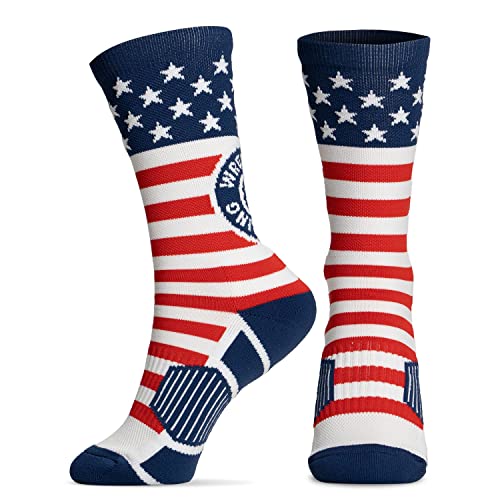 ChalkTalkSPORTS Wrestling Athletic Woven Mid-Calf Socks | USA Size2