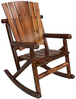 HomeStock Old World Charm Rocking Chair - Classic Vintage-Style Rocker with Durable Wooden Frame, Ergonomic Design, Smooth Rocking Motion, and Comfortable Upholstered Seat for Living Room or Porch