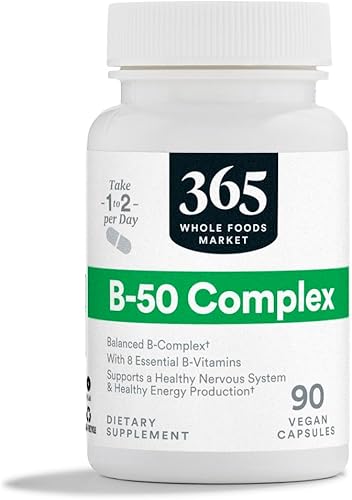 365 by Whole Foods Market, Complejo de vitamina B50, 90 cápsulas vegetales