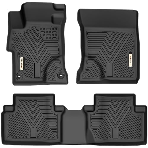 Image of YITAMOTOR Floor Mats Compatible with 2012-2015 Honda Civic, Black All-Weather Custom Fit Front 1st & 2nd Row Floor Liner Set