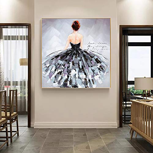 Peinture abstraite classique danseuse pour rénover un mur vide