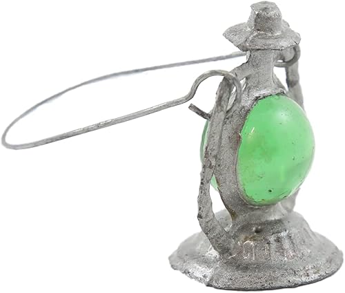 Miniatura 3 de Melody Jane Dolls Houses Casa de muñecas Lámpara de aceite plateada linterna miniatura ornamental accesorio escala 1:12