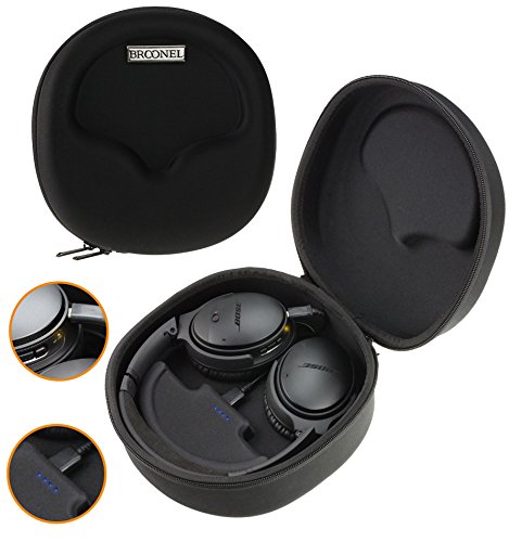 Broonel Kopfhörer Schutztasche Fallbeutel Aufbewahrungstasche Tasche/Case mit Powerbank für den Bose QuietComfort 35