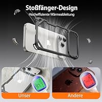 NIFBANG für iPhone 18 Pro Max Hülle,Aluminium Metall Dünn Slim No Back Handyhülle Kompatibel mit MagSafe,4 Ecken-Airbag Stoßfeste Schutzhülle, Rahmenlose iPhone 18 Pro Max Bumper Case(Schwarz) – Ansicht 5