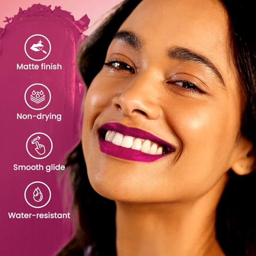 Image of Swiss Beauty Pure Matte Creamy Lipstick | Non-drying, Highly pigmented Lipstick | Shade- Fuchsia Pink, 3.8gm|
