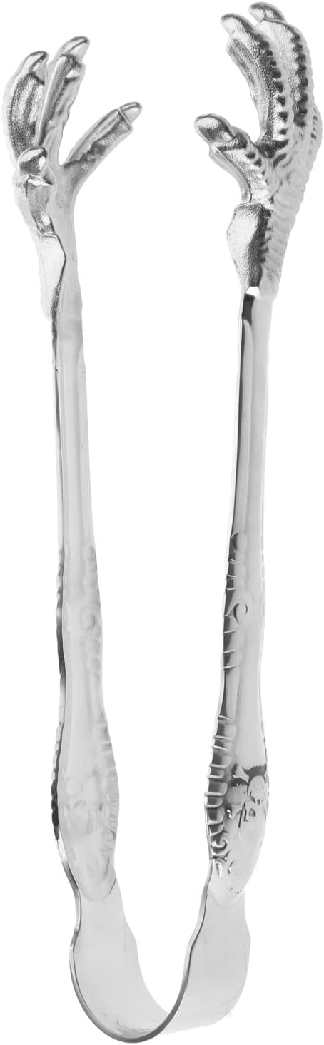 Stainless Steel Serving Tong Shape Ice-Cube Tongs for Ice Bucket Funny Sugar for Coffee Teas Kitchen Bread Food Grade Multi-functional
