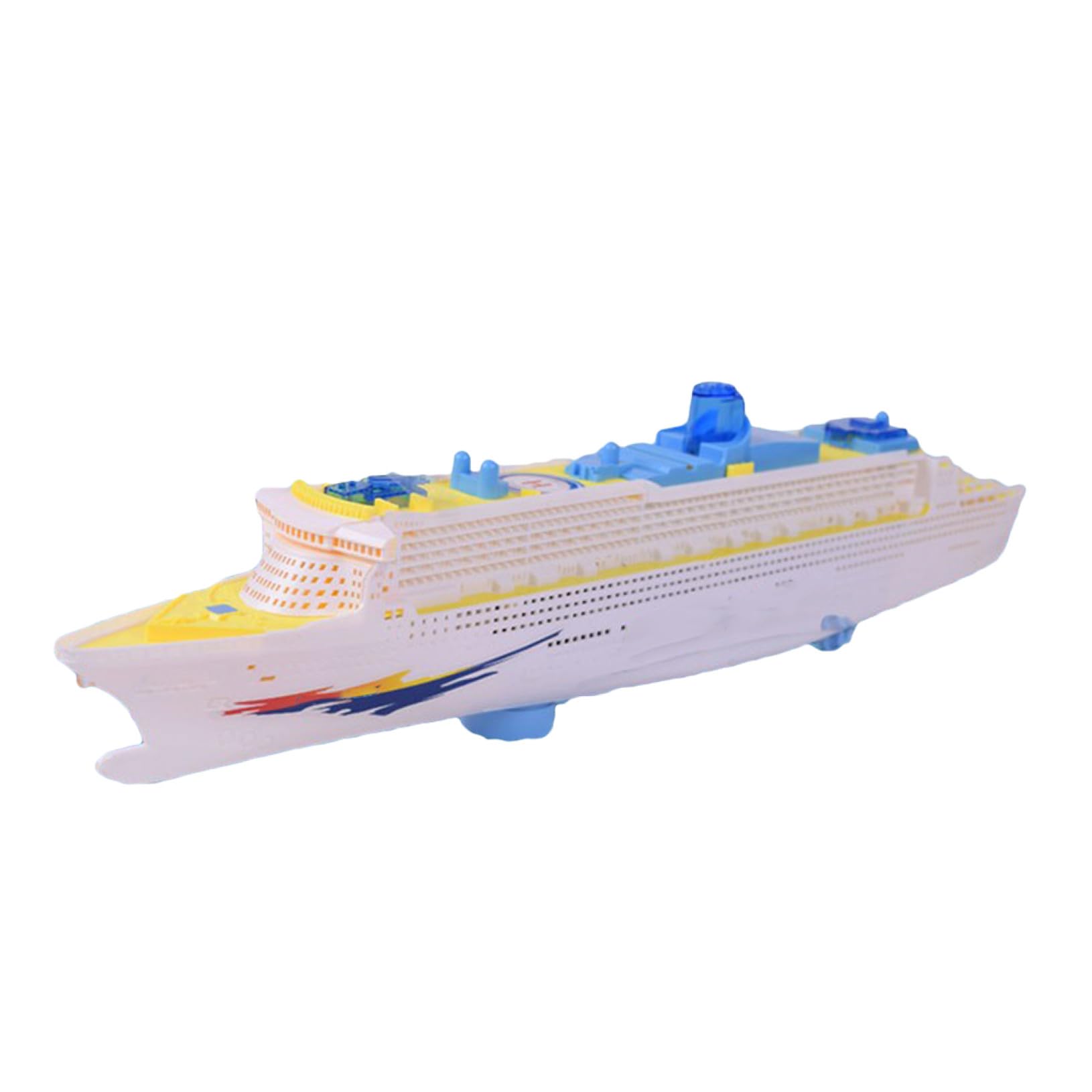 Abaodam Giocattolo Nave da Crociera Elettrica Luci LED e Suoni | Riproduzione Miniatura Ocean Liner in Plastica, per Ragazzo Ragazza e Ragazzi, Mini Giocattolo