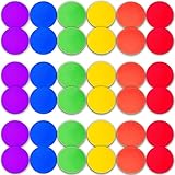 PIKZH 36 Pcs Poly Spot Markers 9 inch Non-Slip Rubber Agility Training Markers Floor Dots Flat Field Cones for Football Basketball Soccer School Exercise Drills Gym Dance Practice