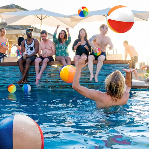 Cedtioaus Beach Ball, 12 Pcs Beach Balls Bulk, 12" Inflatable Beach Ball For Kids, Pool Party Decorations, Beach Toys For Summer Water Games #TOP6