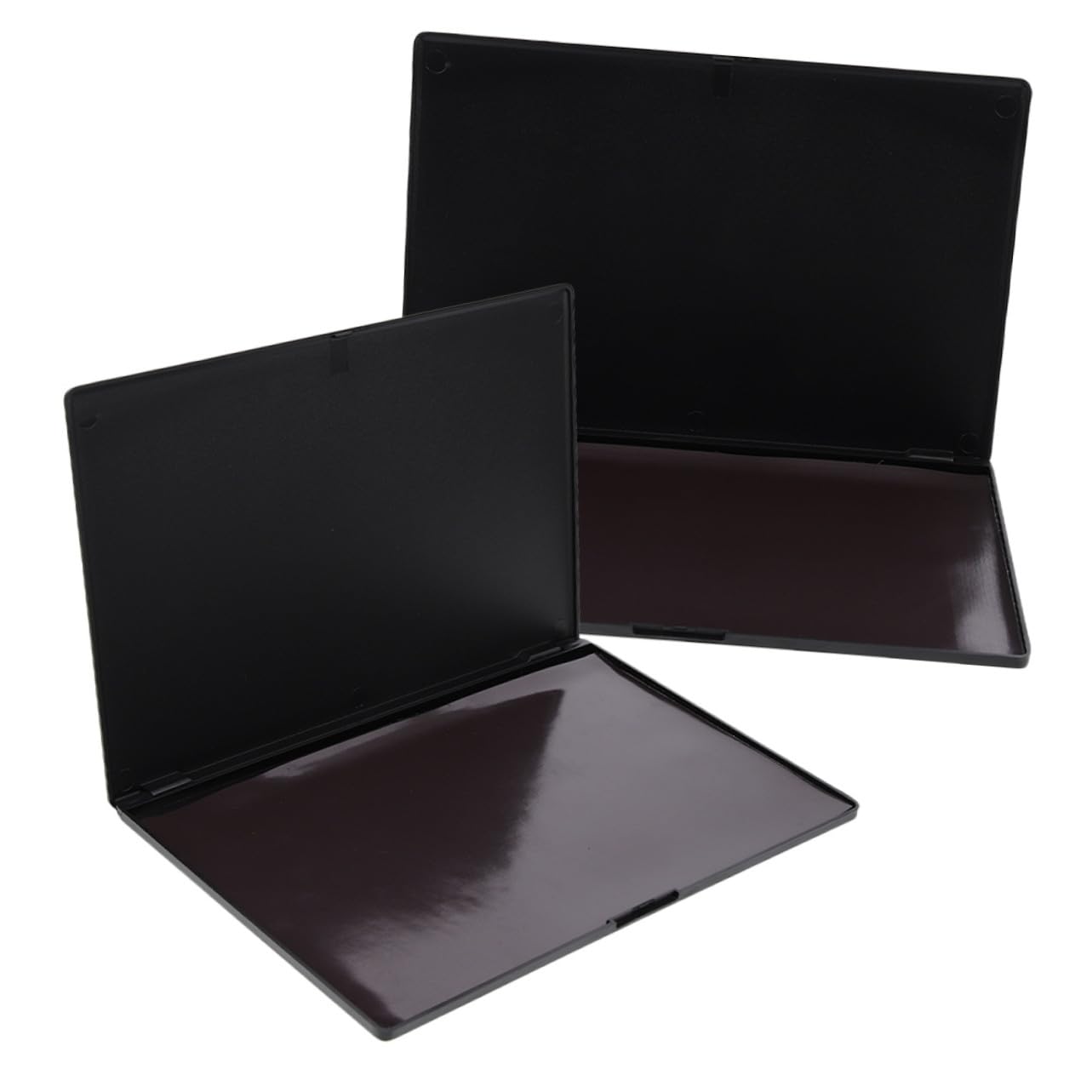 Healeved Palette Magnetica Vuota 2 Pezzi per Eyeshadow in Abs Nero, Resistente All'usura e Pratica, per DIY Eyeshadow e Make Up On-the-go