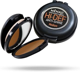 Menaji HDPV Anti-Shine Powder | Anti-Shine Face Make-Up for Men | High-Definition Face Powder | Skin-Friendly Face Powder for Men | All-Occasion Face Powder | Contains Vitamin C & E