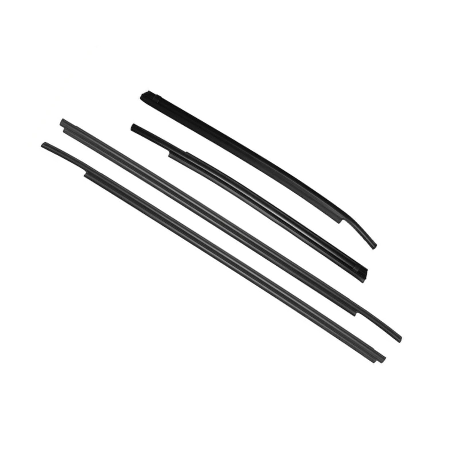 Car Weather Stripping Compatible with Toyota for Tundra Double Cab 2007-2020 2-Doors 4Pcs Car Side Door Window Weatherstrips Glass Seal Strips Belt