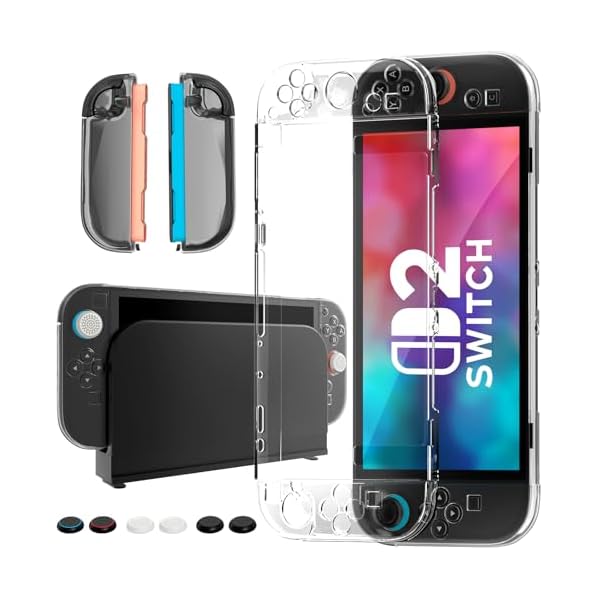 Tixlux Funda Protectora para Nintendo Switch 2, Carcasa Transparente