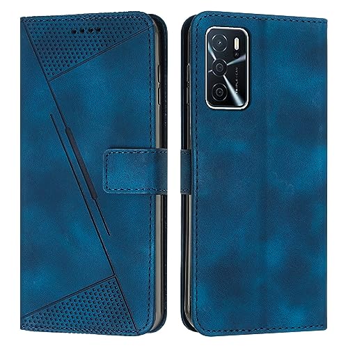 Housse Oppo A16 bleue avec dragonne pour vos sorties et déplacements urbains