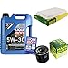 Produktbild QR-PARTS 69360136 Filter Set Inspektionspaket 5 Liter Liqui Moly Motoröl Longtime High Tech 5W-30 MANN-FILTER Luftfilter Ölfilter