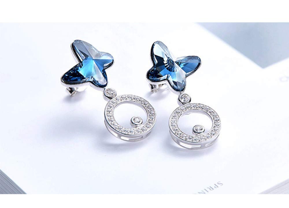 Orecchini da donna Orecchini pendenti con cristalli Orecchini a bottone da donna Orecchini a forma di orecchini in argento sterling Gioielli Accessori for ragazze Festa unica