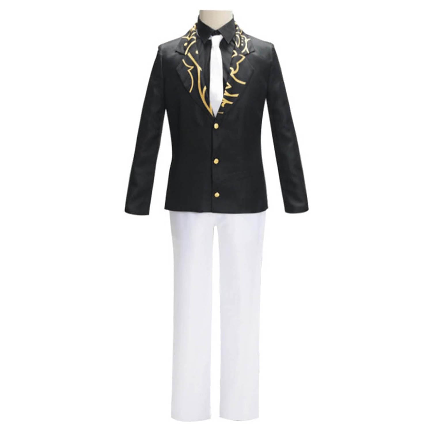 Anime Personaggio Kibutsuji Muzan Cosplay Costume Vestito Gioco di Ruolo Uniforme Set Completo Halloween Festa Carnevale Dress Up Suit con Parrucca Cappello per Uomo