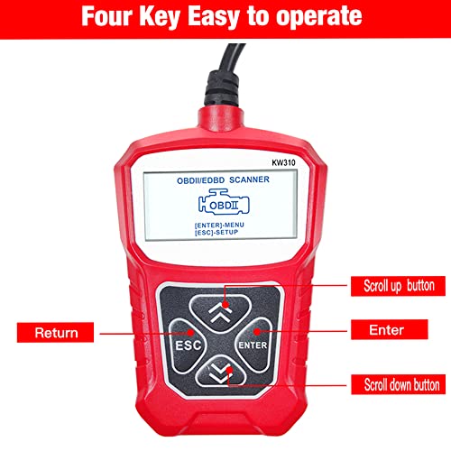 ERYUE Testador,KW310 Universal Car Scanner Professional Automotive Leitor de Código Veículo PODE Fer