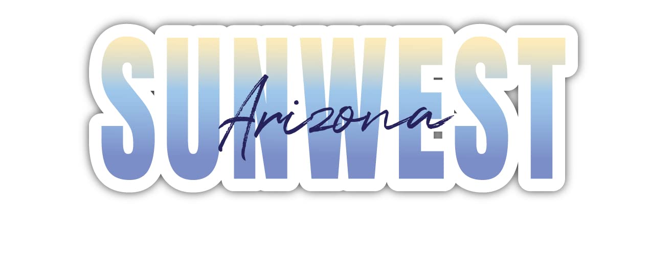 Sunwest Arizona Souvenir 2-Inch Magnet Script Design 2 Inch|Magnet
