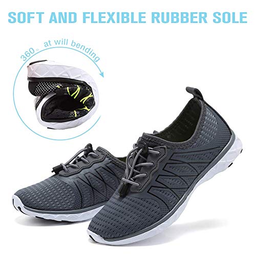 Cior Kids Water Shoes Boys & Girls Sports Aqua Athletic Sneakers Lightweight Sport Shoes(Little Kid/Big Kid) U1Eljsx005-Grey-34 #TOP5