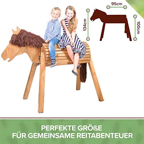 Wildkinder Holzpferd für Draußen - Spielpferd und Pferd zum Reiten für Kinder - Kreativität, Fantasie, Motorik… – Bild 5