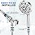 10-Mode Handheld Shower Head Set, High Pressure Shower Head with 59” Stainless Steel Hose and Adjustable Brass Bracket, All Chrome Finish CSW002