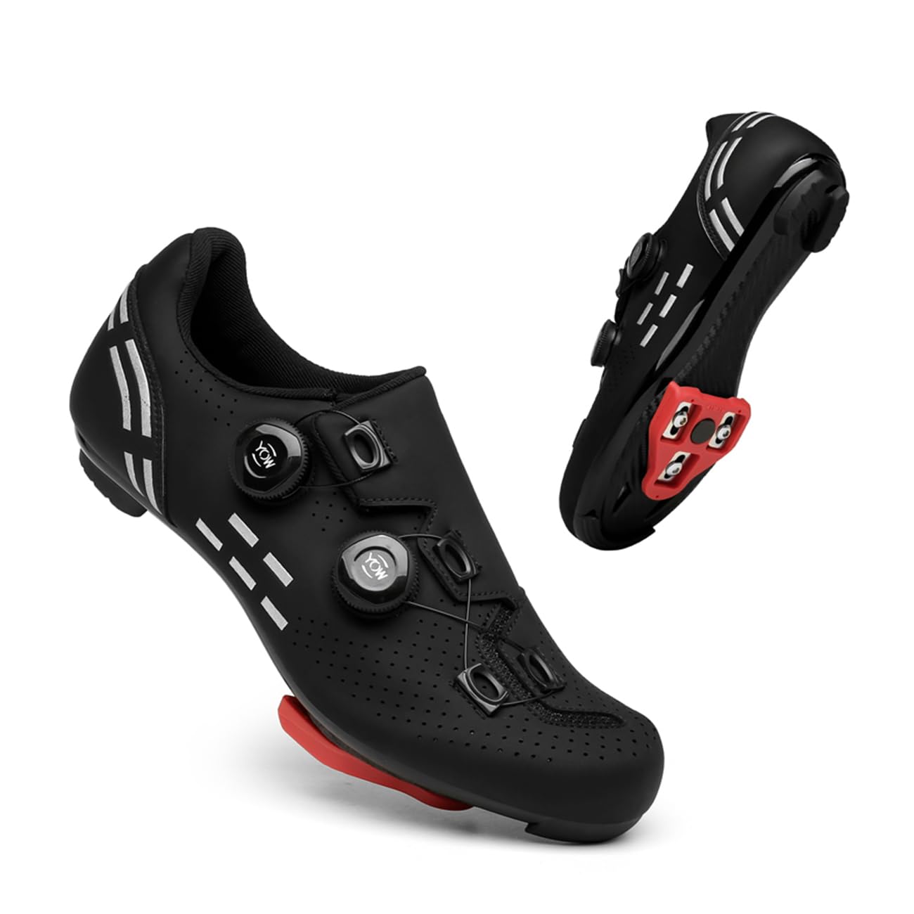 Zapatillas de ciclismo para hombre y mujer, para bicicleta de carretera, MTB, compatibles con look SPD SPD-SL Delta Lock Pedal Mountain Bike, Negro , 44 EU