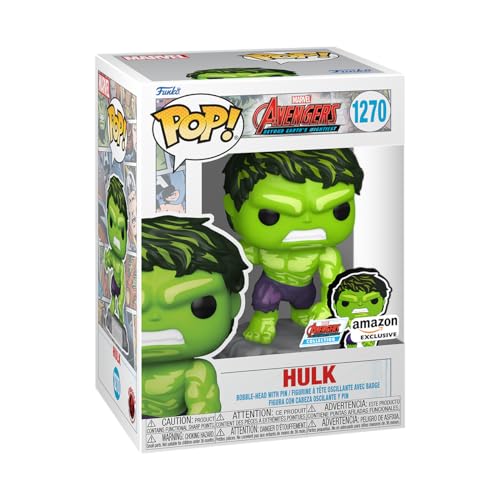 Funko Pop! Marvel: A60- Comic Hulk With Enamel Pin - Marvel Comics- Exclusivité Amazon - Figurine en Vinyle à Collectionner - Idée de Cadeau - Produits...