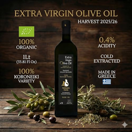 Aceite de oliva extra virgen orgánico Melissakis Family 1L miniatura 4