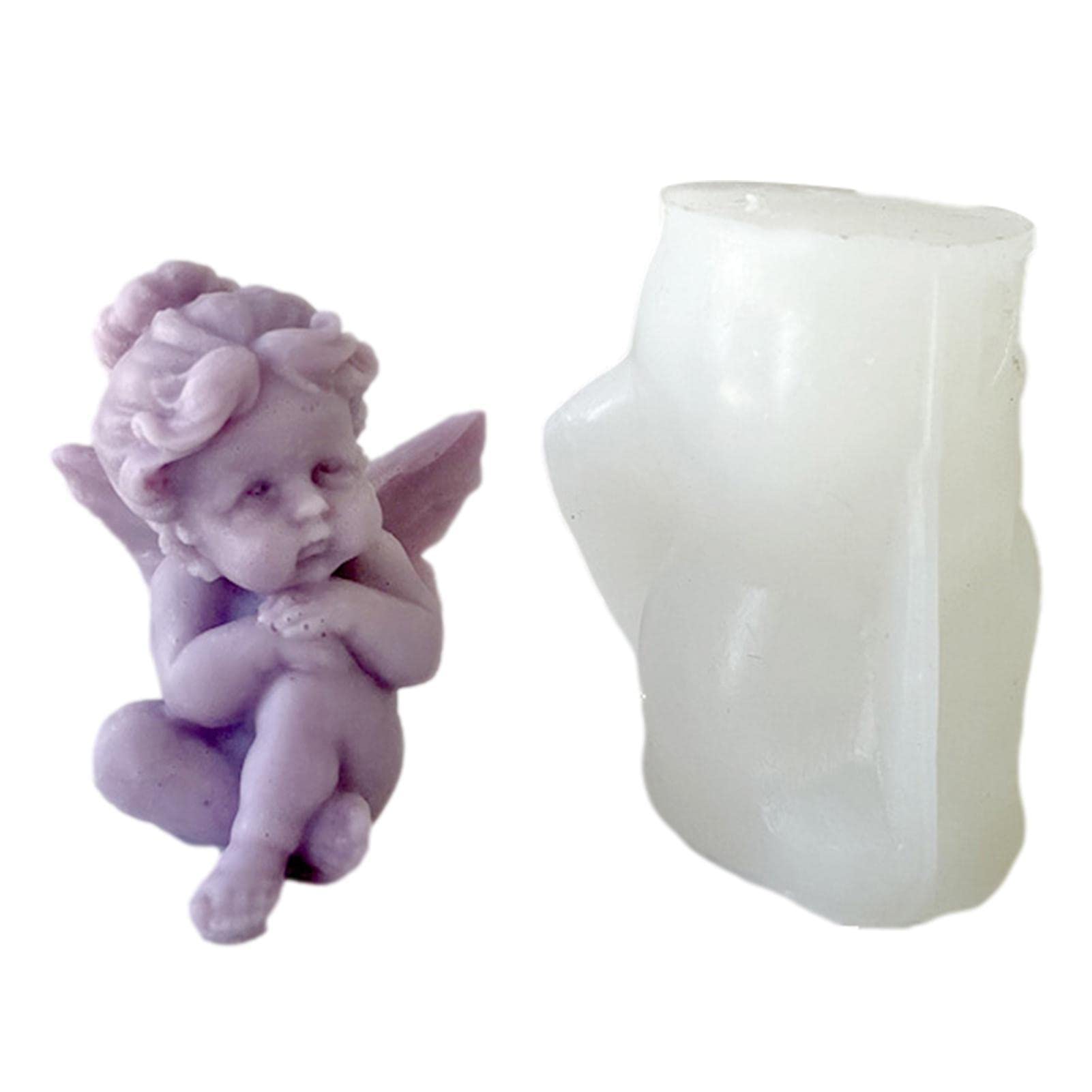 Moule Silicone Ange 3D – Pour Bougies, Savons, Chocolat, Réutilisable, Facile à Démouler
