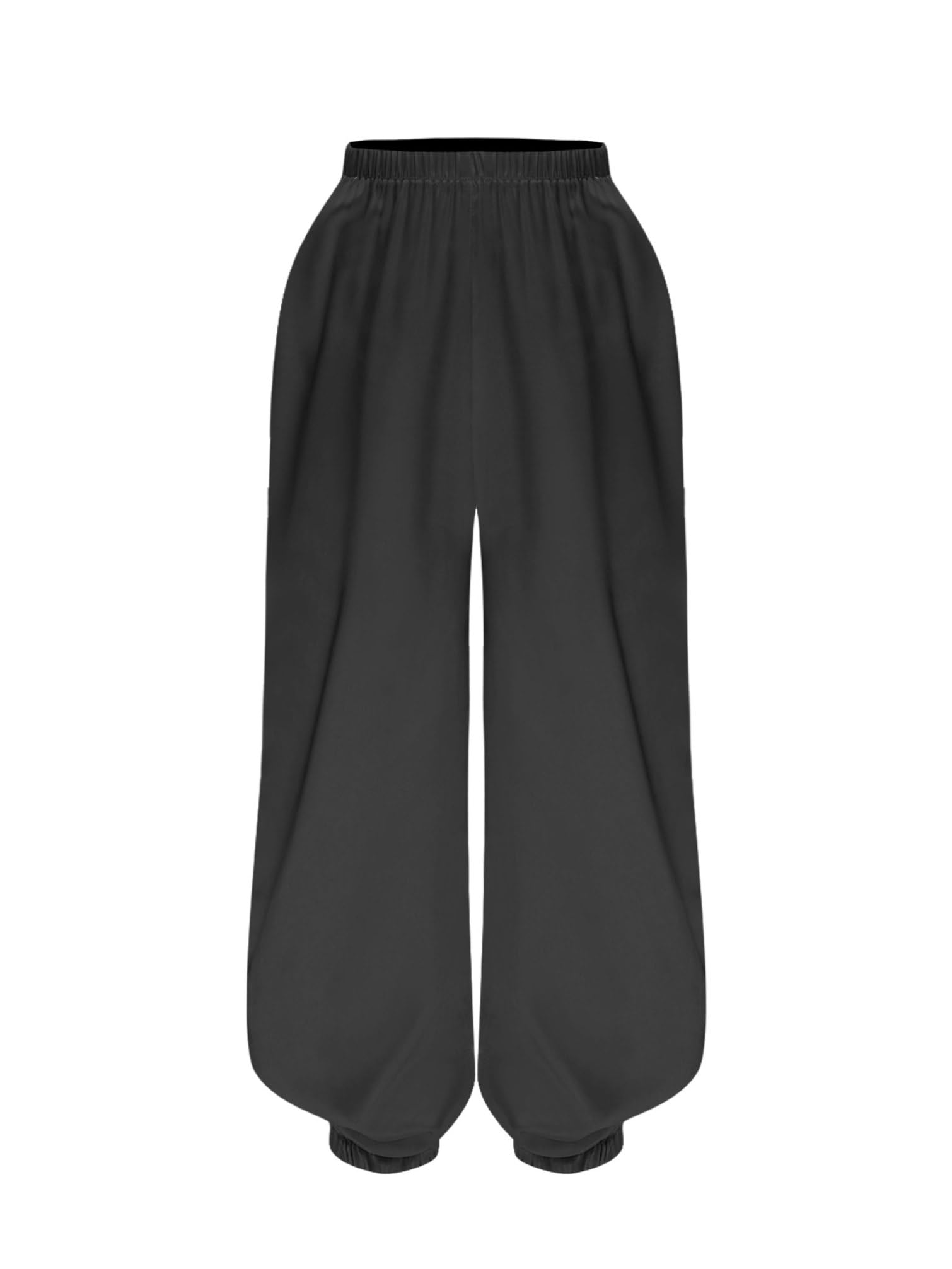 TiaoBug Pantalones De Uniforme De Kung Fu para Niños Pantalones De Satén Cintura Elástica De Pierna Ancha Disfraz De Danza árabe India