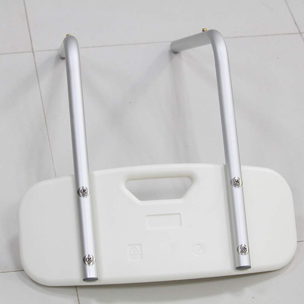 Taburete de baño/Ducha Asiento de plástico Moldeado Silla de Ducha Banco Antideslizante para Personas Mayores Discapacitado con Respaldo Asa de Seguridad 6 Altura Fuerte Capacidad de Carga