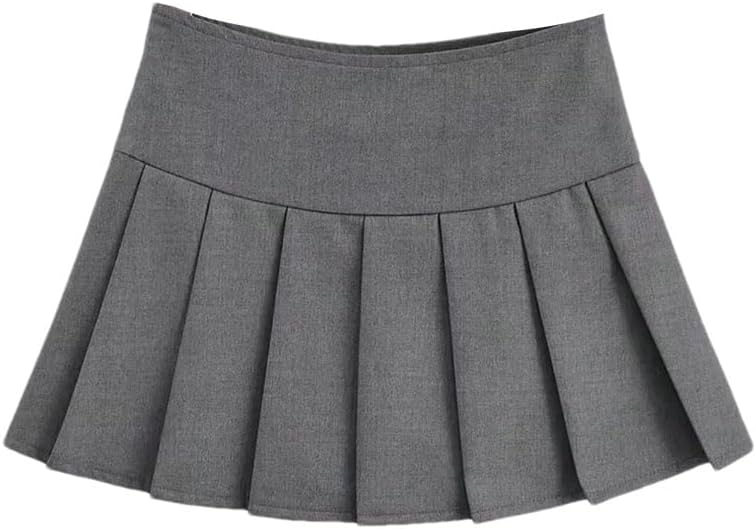Women's High Waisted Mini Skirts with Shorts Vintage Pleated Tennis Skirts