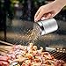 ZERUIDM Stainless Steel Salt and Pepper Shakers Set, 10 OZ Seasoning Spice Shaker with Lid and Handle 127 Holes, Metal Dredge Shaker for Powder Sugar Cooking Kitchen Baking (2 Pieces)