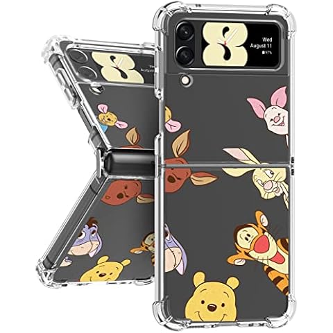 Noelind Winni Family for Samsung Galaxy Z Flip 4 Cute Cartoon Character Design Phone Cases for Boys Girls Teens Kids Women Kawaii Cool Funny Unique Soft TPU Cover for Samsung Galaxy Z Flip 4 Cover