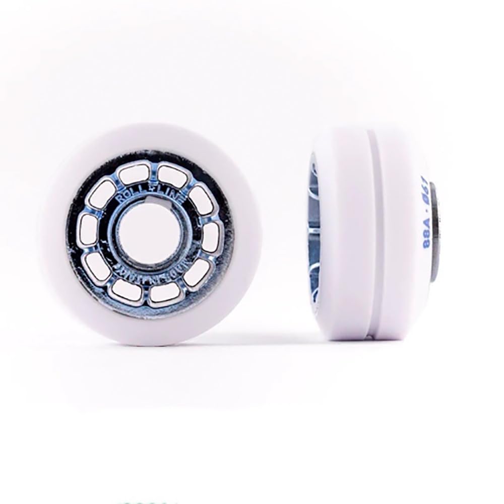 Roll-Line Ice Dance Quad Roller Skate Wheels (Set of 8, 61mm)