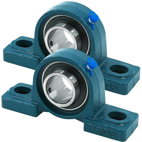 Image of CHR 2 Pack UCP206-20Pillow Block Bearings | Mounted Pillow Block Bearings - Chrome Steel with 1 1 /4 inch Bore | ISO 9001-2015 Certified