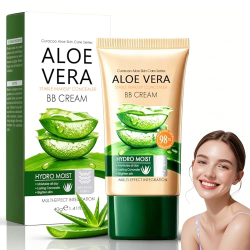 HOUSN BB Cream all'Aloe Vera, Fondotinta Idratante Waterproof con Azione Correttiva, Crema Colorata Viso per Uniformare l'Incaranto, Ideale per Trucchi Donna Naturali