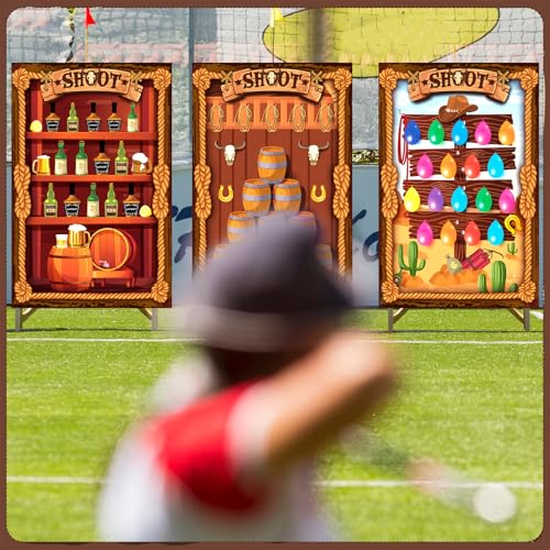Moinchore 9 Pcs Shooting Targets, Paper Targets for Shooting Range 23 x 35\'\' Funny Shoot Game Target Set for Carnival Western Party Game Supplies(Western)