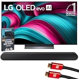 LG 55 Inch C5 Series OLED evo 4K UHD Smart webOS TV (2025) OLED55C5PUA Bundle with Samsung 3.0ch All-in-One Soundbar, 2X HDMI Cable and Deco Gear Home Theater Beginner's Guide