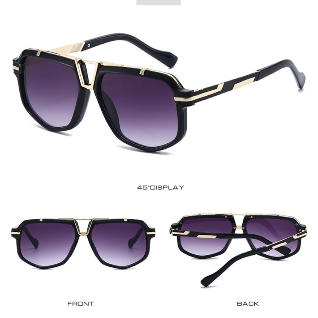 Occhiali da sole retrò alla moda con doppio ponte.
