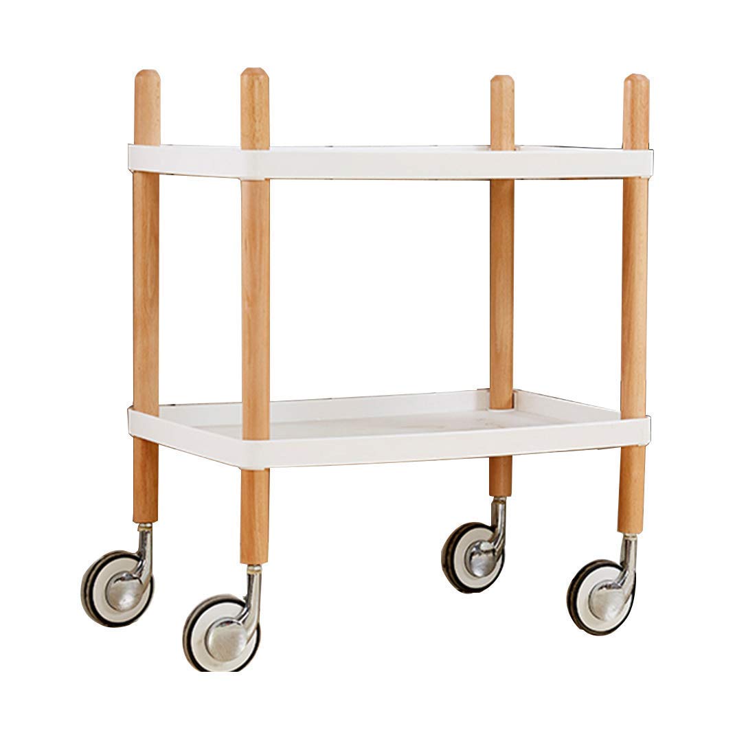 Carrito de cocina auxiliar de diseño compacto para el transporte cómodo de platos y bebidas