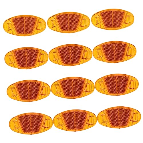 ibasenice 12Pcs Bike Wheel Spoke Reflectors Durable Safety Warning Reflectors for Night Cycling Easy Installation for Mountain and Road Bikes Eye Catching Bike Decoration