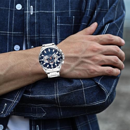 Montre intelligente homme en acier inoxydable cadeau idéal anniversaire