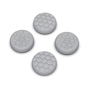 PlayVital Thumb Grip Caps for Steam Deck LCD & OLED ، سيليكون Thumbsticks Grips أغطية عصا التحكم لإكسسوارات سطح البخار - تصميم الحبوب الماسية الرمادية وتصميم الكراك
