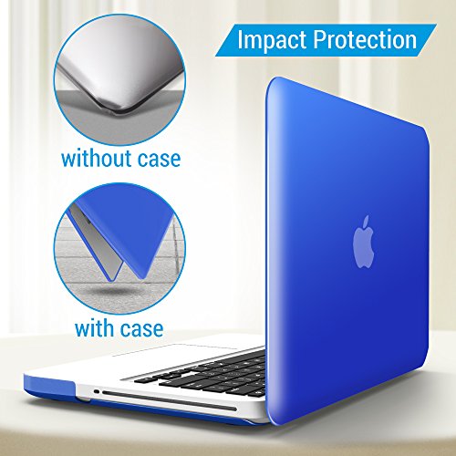 Ibenzer Compatible With Macbook Pro 13 Inch Case A1278 Release 2012-2008, Plastic Hard Shell Case With Keyboard Cover For Apple Old Version Mac Pro 13 With Cd-Rom, Royal Blue, P13Rbl+1A #TOP4