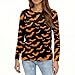Funny Halloween Shirts Crew Neck Long Sleeve Cute Blouses Fashion Pumpkin Graphic Loose Fit Tunic Tops Maternity Halloween Shirts Halloween Costumes Woman Sexy